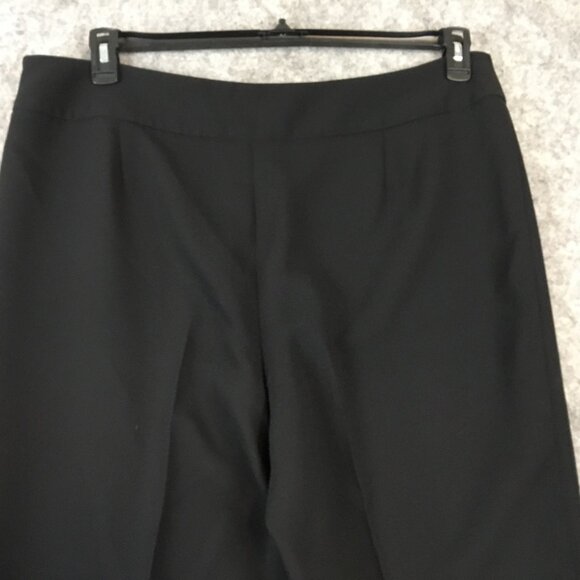 Talbots Dress Pants 18 High Rise Straight Wide Leg Solid Black Side Zip Career - Picture 13 of 15